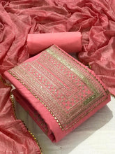 Load image into Gallery viewer, Attractive Chanderi Embroidered Work Salwar Suit For Party Wear
