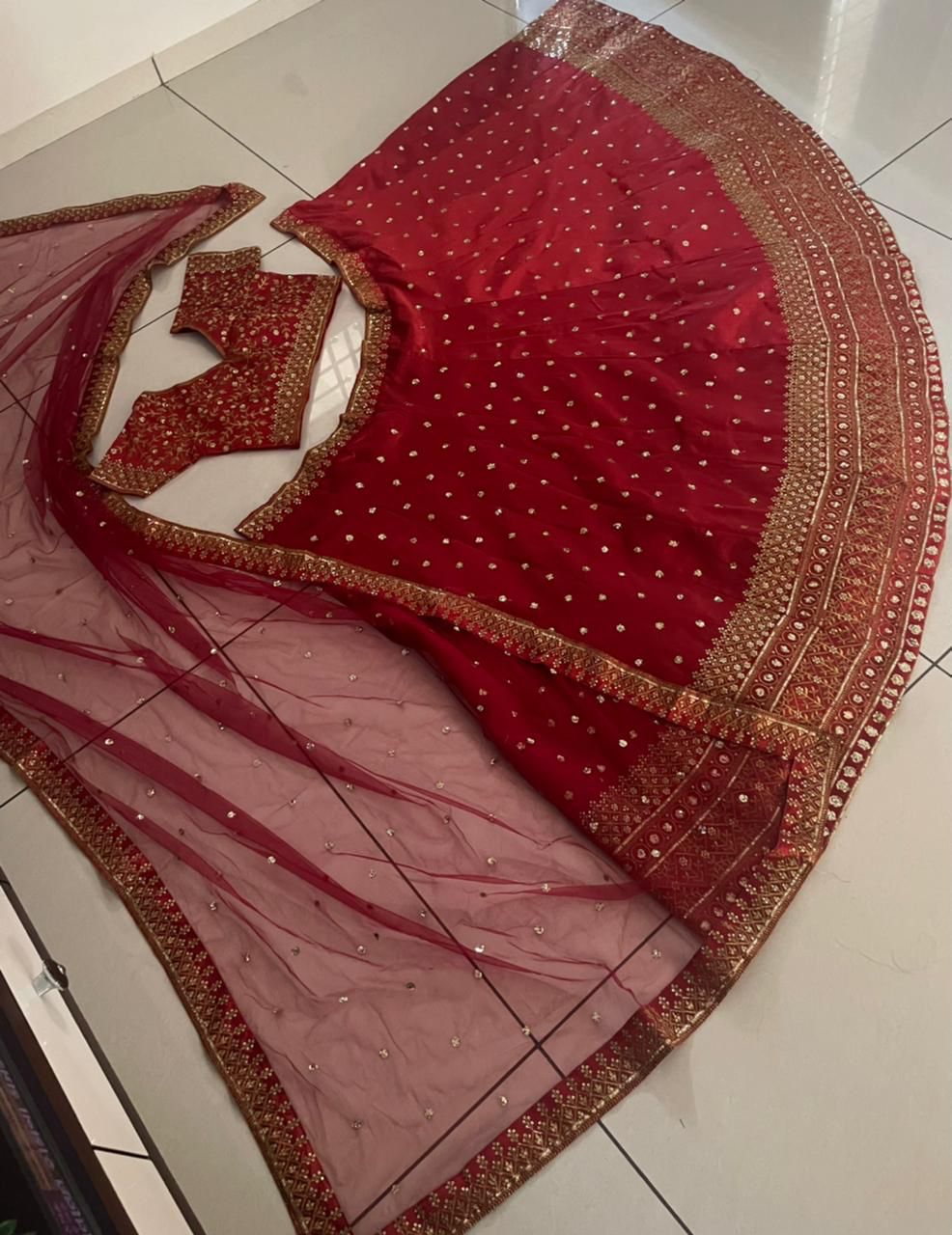Wedding Wear Phantom Silk Embroidered Work Lehenga Choli For Women