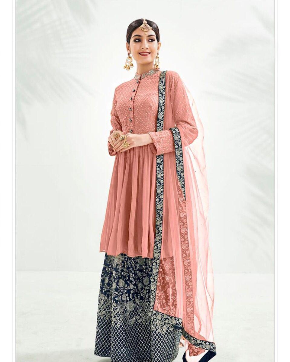 Festive Wear Georgette Embroidered Designer Work Salwar Suit