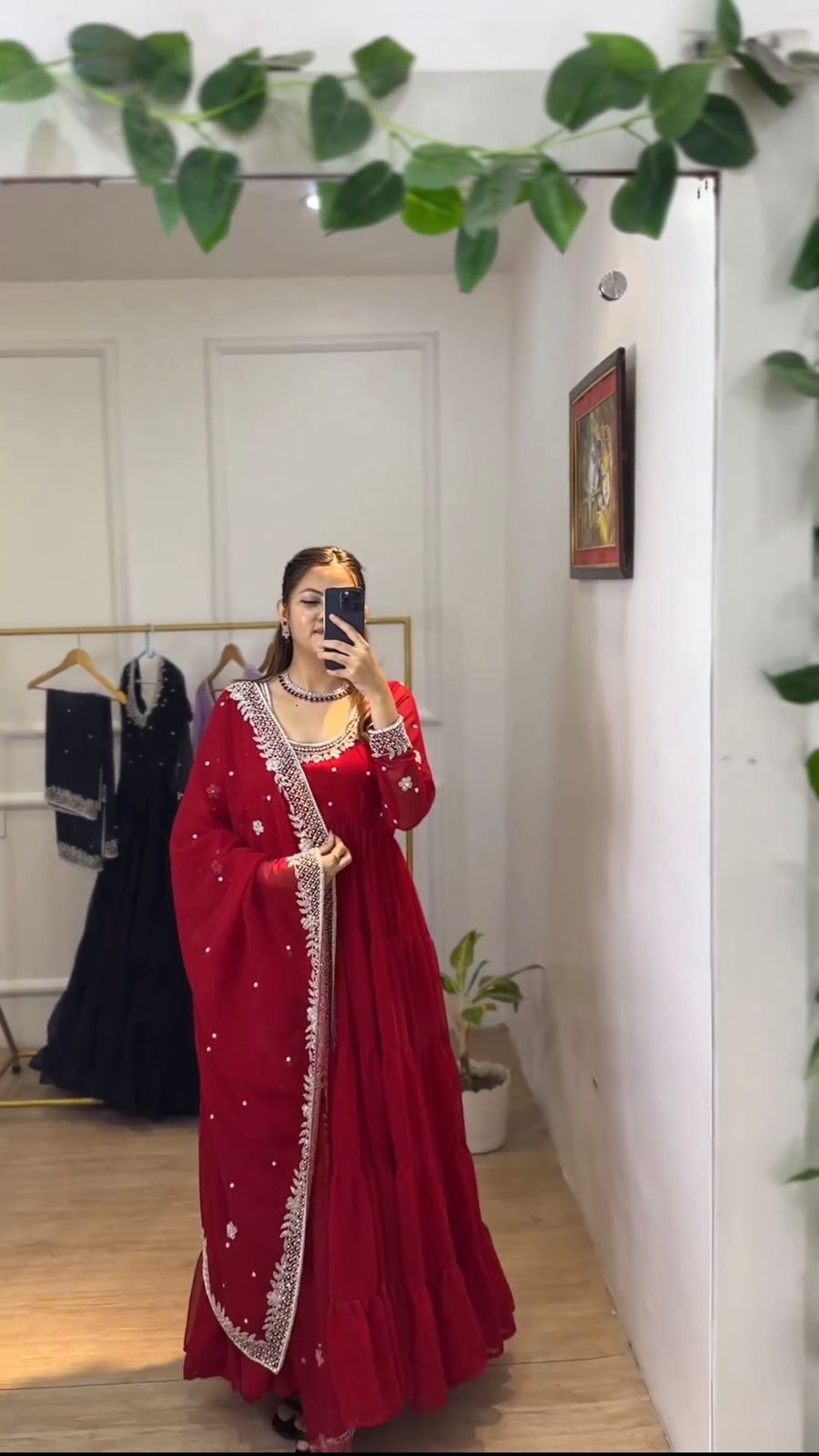 Trending Georgette Full Stitched Anarkali Full Stitched Suit Set