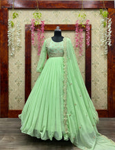 Load image into Gallery viewer, Hypnotic Coding Embroidered Work Georgette Salwar Suit For Function Wear
