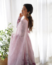 Load image into Gallery viewer, Pink Organza Silk Anarkali Gown
