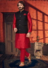 Load image into Gallery viewer, Traditional Wear Readymade Silk Men&#39;s Kurta Pajama With Jacket
