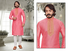 Load image into Gallery viewer, Banglori Silk Embroidered Ready Made Kurta Pajama For Men
