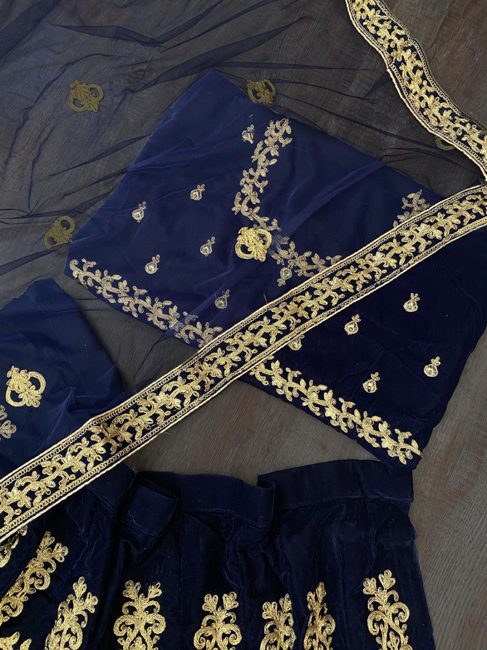 Wedding Wear Velvet Embroidered Coding Designer Work Lehenga Choli