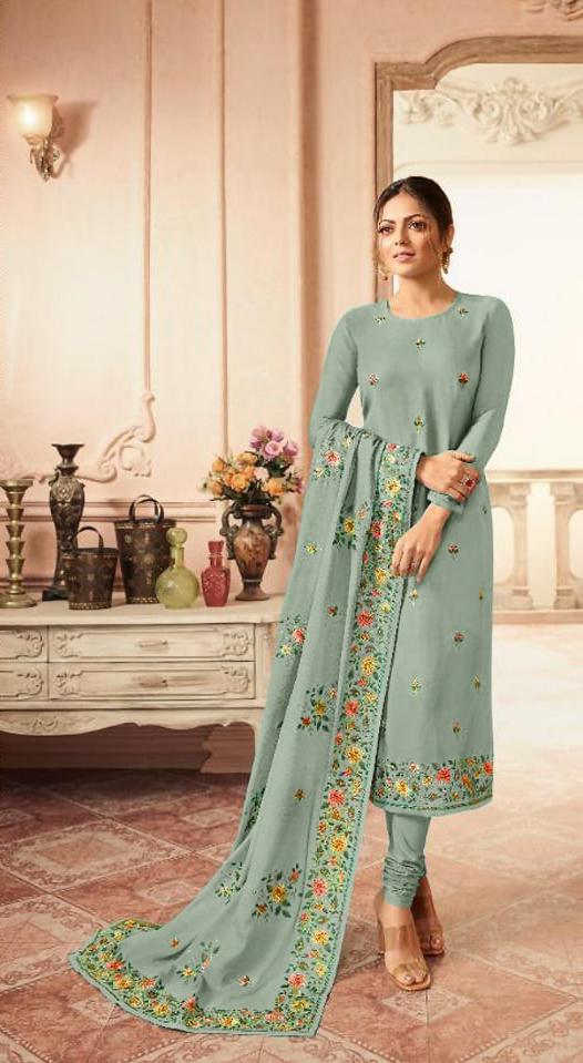 Sophisticated Blue Color Georgette Wedding Wear Embroidered Work Salwar Suit