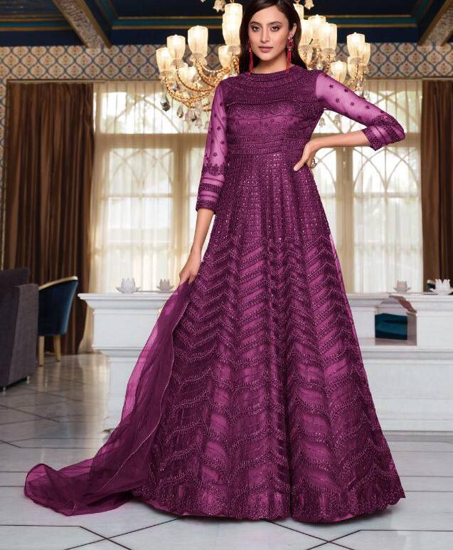 Starling Net Wedding Wear Glitter Sequence Work Salwar Suit