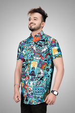 Load image into Gallery viewer, Good Looking Multi Graffiti Printed Stitched Shirts For Men
