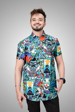 Load image into Gallery viewer, Good Looking Multi Graffiti Printed Stitched Shirts For Men
