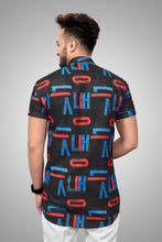 Load image into Gallery viewer, Letter Print Turn Down Cotton Rayon Casual Shirts For Men
