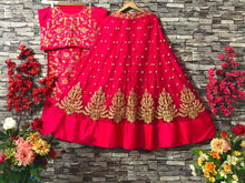Load image into Gallery viewer, Dismaying Rani Pink Color Designer Soft Net Multi Coding Embroidered Work Lehenga Choli For Wedding Wear
