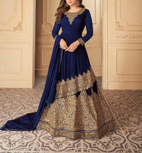 Load image into Gallery viewer, Enhancing Faux Georgette Designer Embroidered Work Stylish Wedding Wear Indo Western Suit

