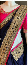 Load image into Gallery viewer, Thrilling Paper Silk Fancy Party Wear Embroidered Work Border Saree Blouse
