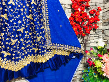 Load image into Gallery viewer, Amazaballs Royal Blue Color Party Wear Malay Satin Silk Designer Embroidered Work Lehenga Choli
