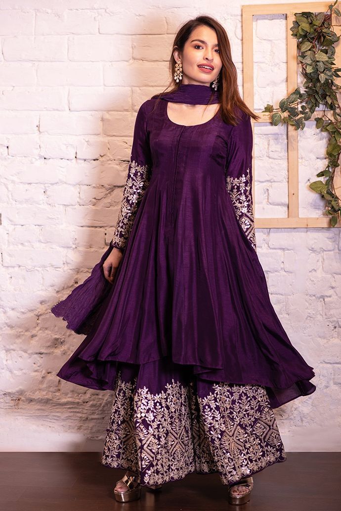 Flaunt Embroidered Work Georgette Designer Salwar Suit Design