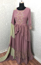 Load image into Gallery viewer, Alluring Light Purple Color Festive Wear Faux Georgette Embroidered Fancy Work Designer Salwar Suit
