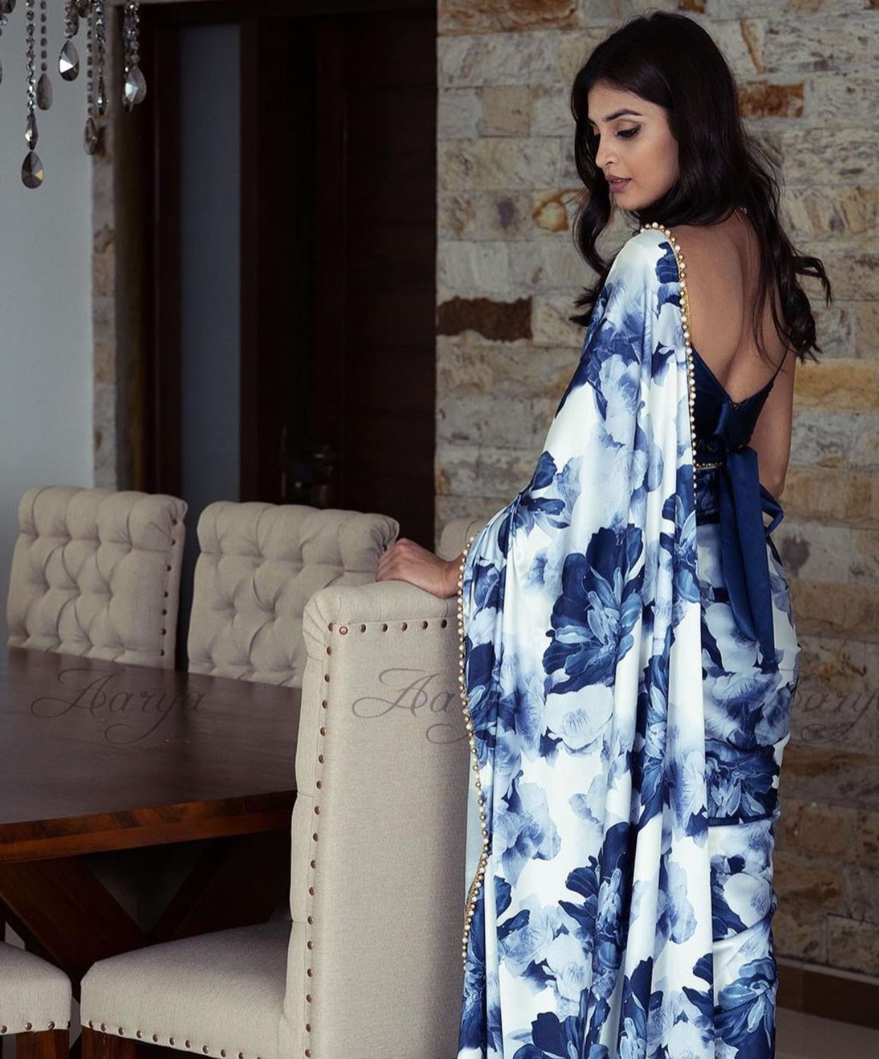 Beautiful Satin Silk Printed Satin Silk Saree