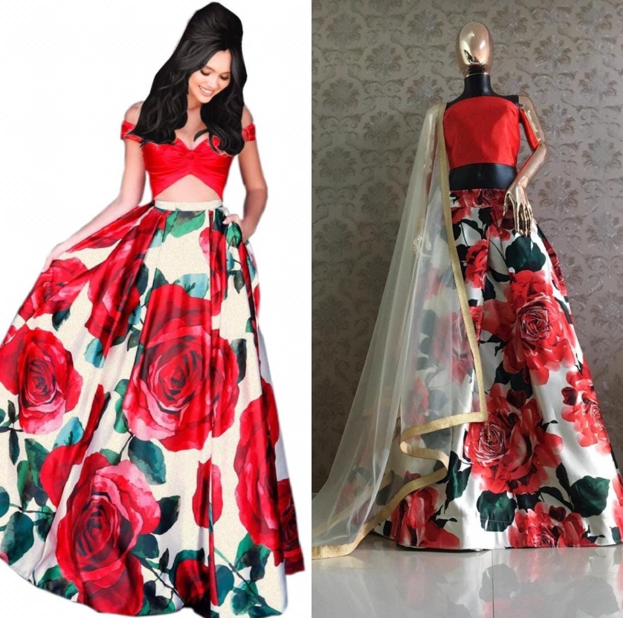 Amazing Zari Satin Printed Wedding Wear Lehenga Choli Design