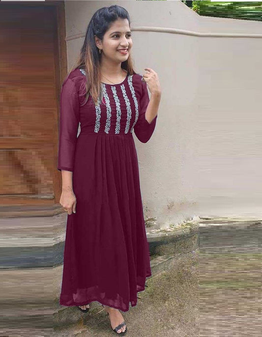 Latest Embroidered Readymade Kurti For Big Size Women