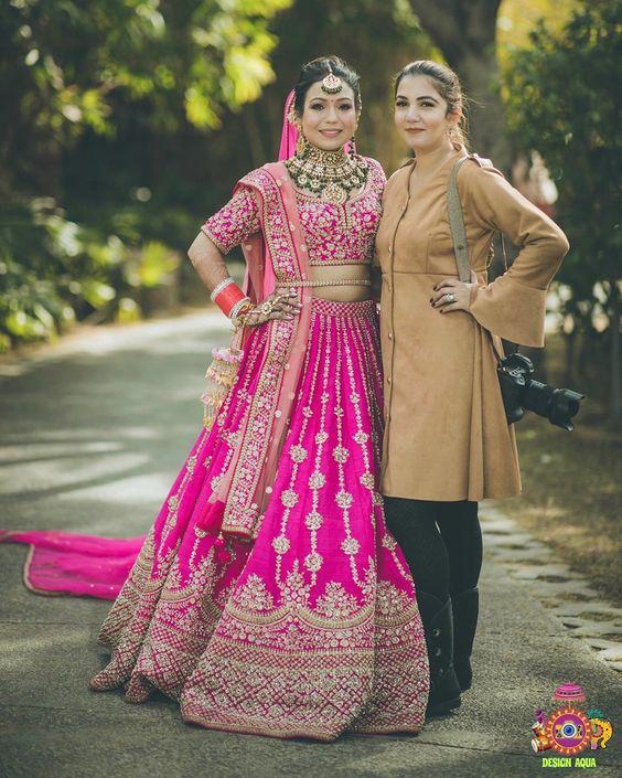 Jazzy Rani Pink Color Wedding Wear Malay Silk Sequence Embroidered Work Lehenga Choli