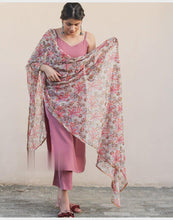 Load image into Gallery viewer, Outstanding Baby Pink Color Japan Silk Ready Made Plain Festive Wear Plazo Suit
