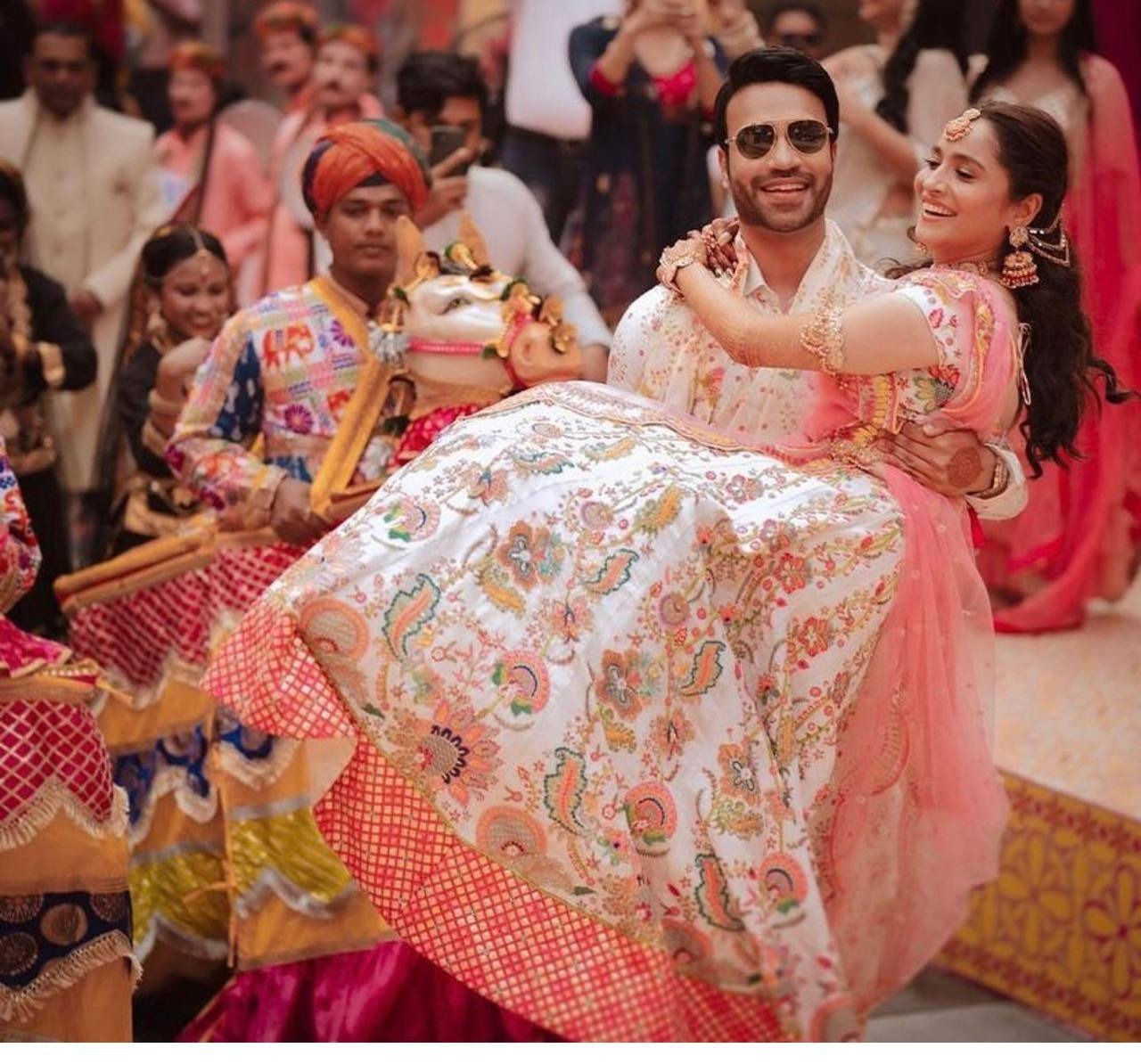 Elegant White Color Tapeta Silk Chine Stitched Work Lehenga Choli For Function Wear