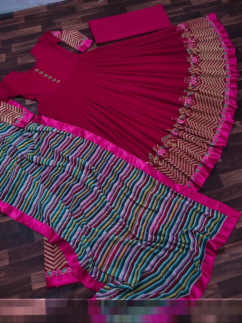 Stupendous Georgette Embroidered Work Festive Wear Salwar Suit