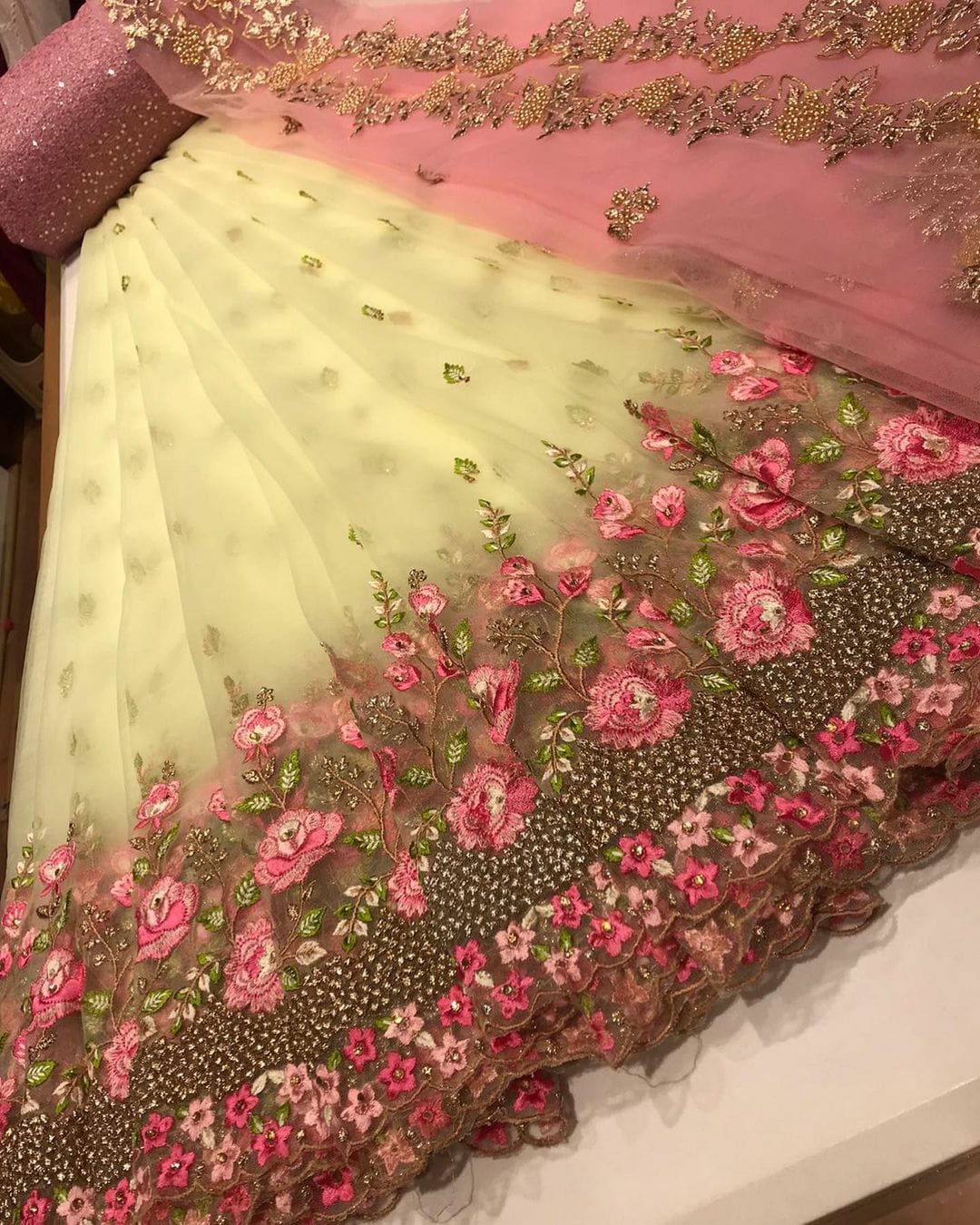 Trendy Organza Function Wear Stone Thread Work Lehenga Choli