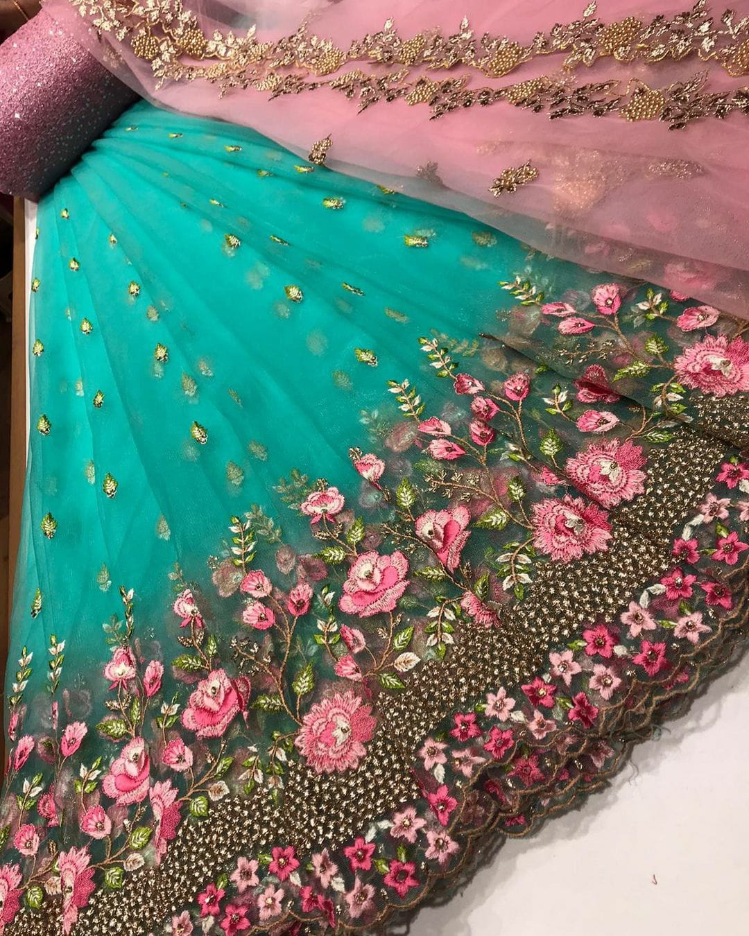 Trendy Organza Function Wear Stone Thread Work Lehenga Choli