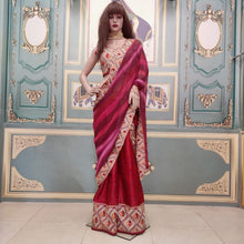 Load image into Gallery viewer, Innovation Maroon Color Taffeta Silk Digital Printed Indo Western Suit For Women
