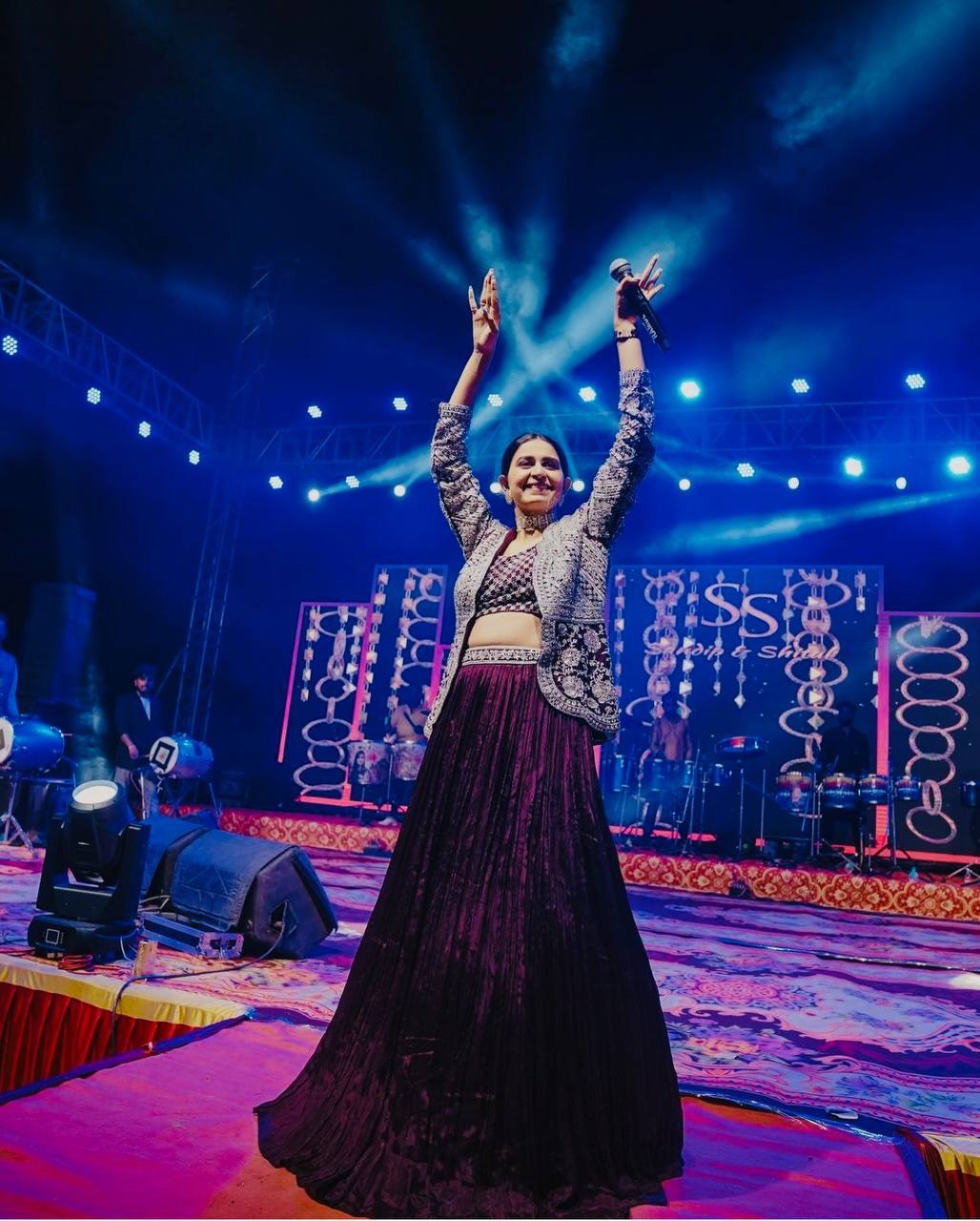 Opulent Wine Color Velvet Chine Sequence Work Indo Westwern Lehenga Choli