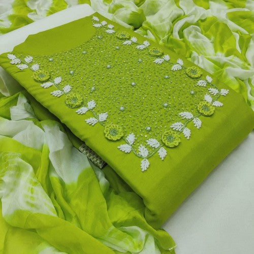 Party Wear Cotton Surprising Cotton Hand Work Salwar SUit For Women