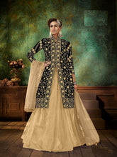 Load image into Gallery viewer, Elegant Falcan Velvet Wedding Wear Stone Designer Embroidered Work Indo Western Salwar Suit
