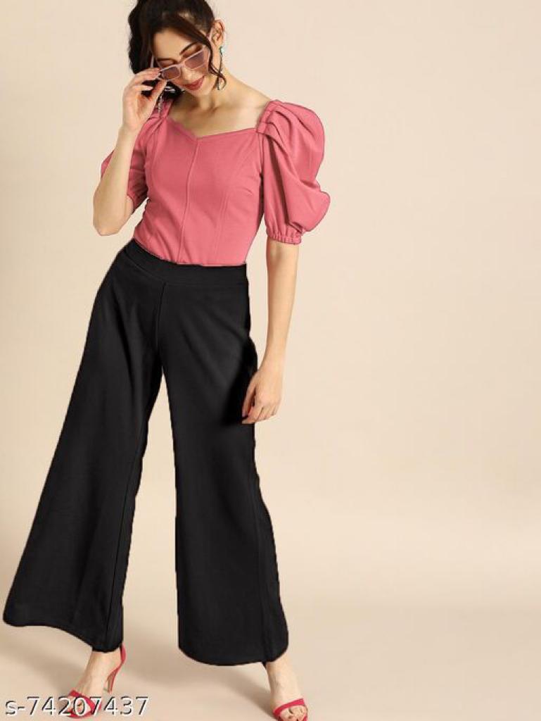 Daily Wear Polyester type Short Sleeve Full Stitched Top For Girls Wear