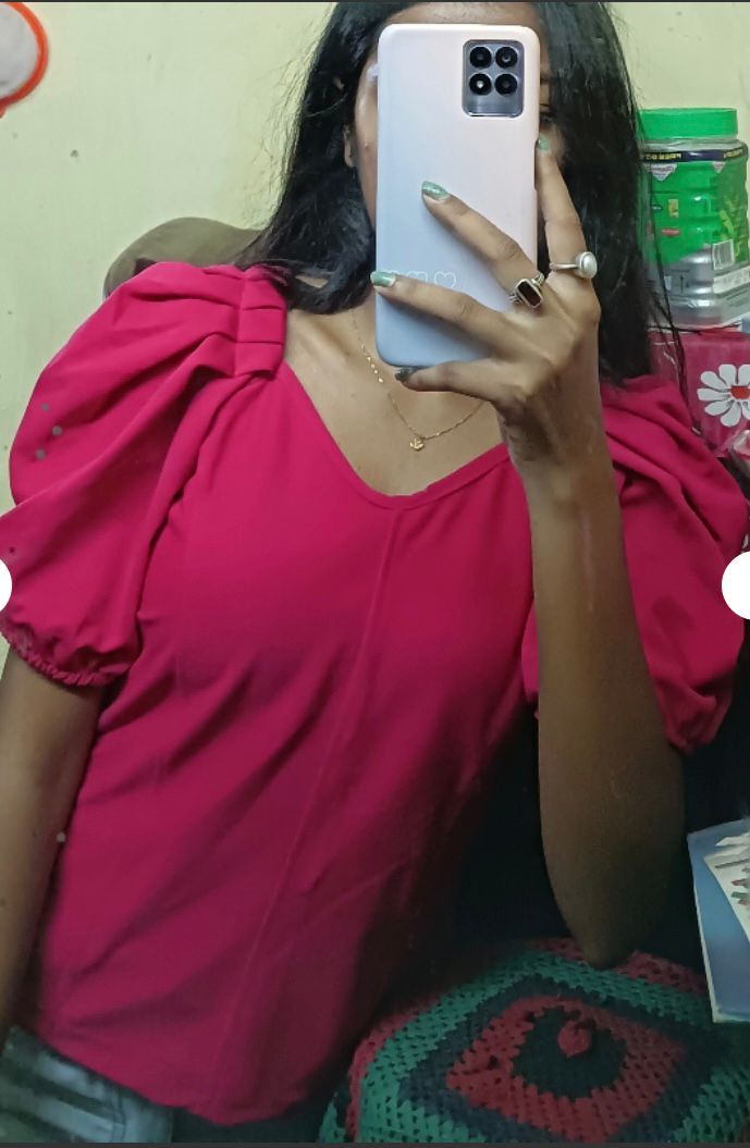 Daily Wear Polyester type Short Sleeve Full Stitched Top For Girls Wear