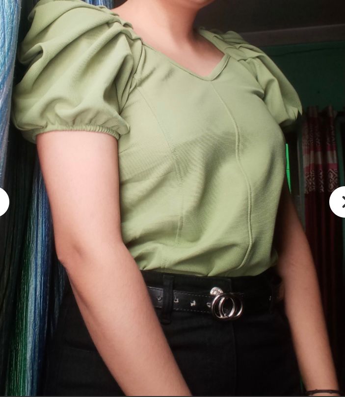 Daily Wear Polyester type Short Sleeve Full Stitched Top For Girls Wear