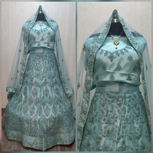 Marriage Wear Soft Net With Coding Glitter Dori Work Lehenga Choli With Canvas Inside