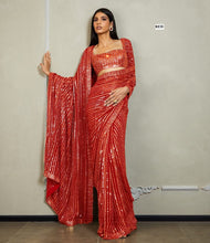 Load image into Gallery viewer, Party Wear Georgette Full Sequence Work Saree Blouse
