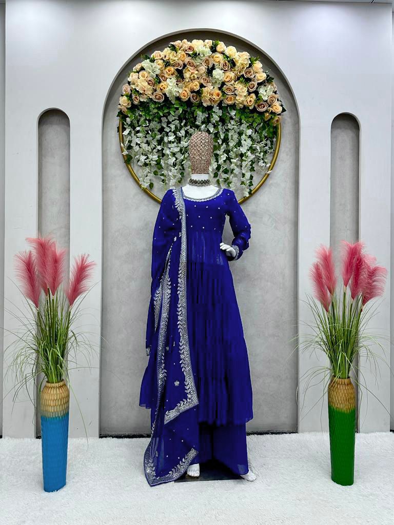 Trending Georgette Full Stitched Anarkali Full Stitched Suit Set