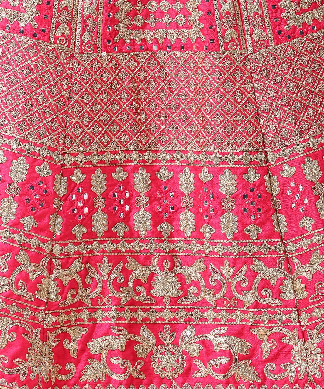 Elegant Rani Pink Silk Sequence Thread Work Lehenga Choli For Wedding Wear
