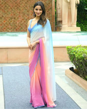 Load image into Gallery viewer, Party Wear Soft Georgette Multi Color Designer Saree
