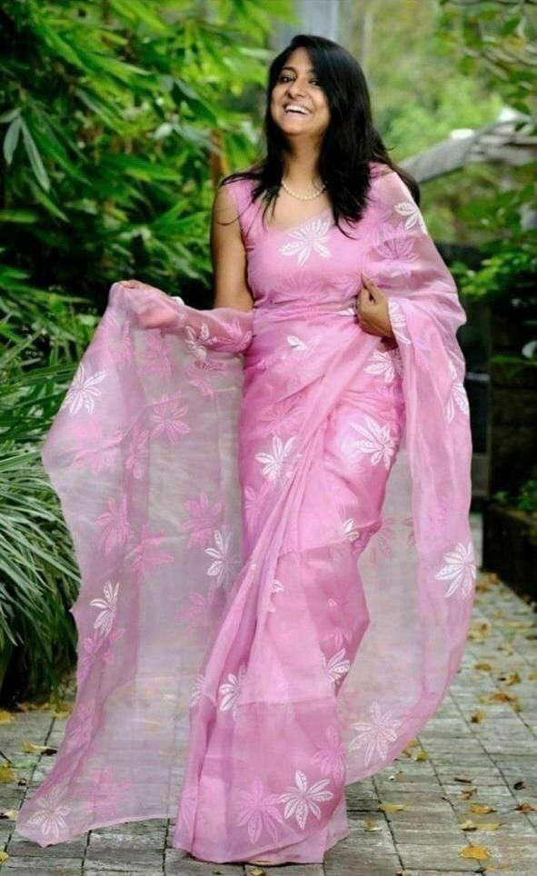 Unique Light Pink Color Soft Organza Silk with Rich Digital Printed Saree