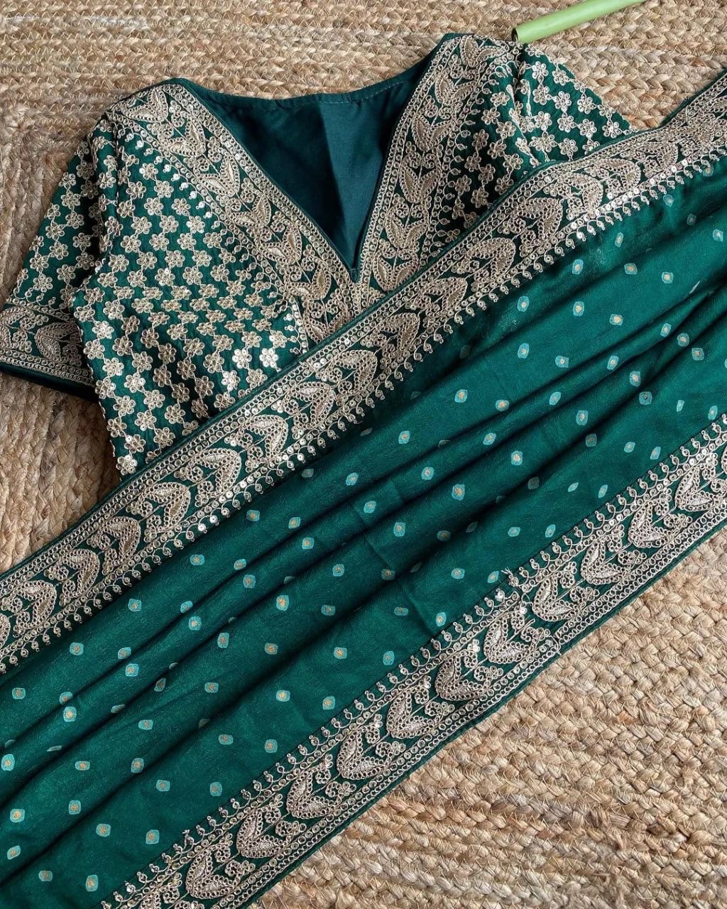 Codding Worked Designer Wedding Wear Tabby Silk Saree With Banglori Silk Codding And Sequence Work Blouse