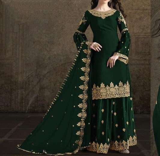 Amazaballs Georgette Silk Embroidered Work Festive Wear Salwar Suit