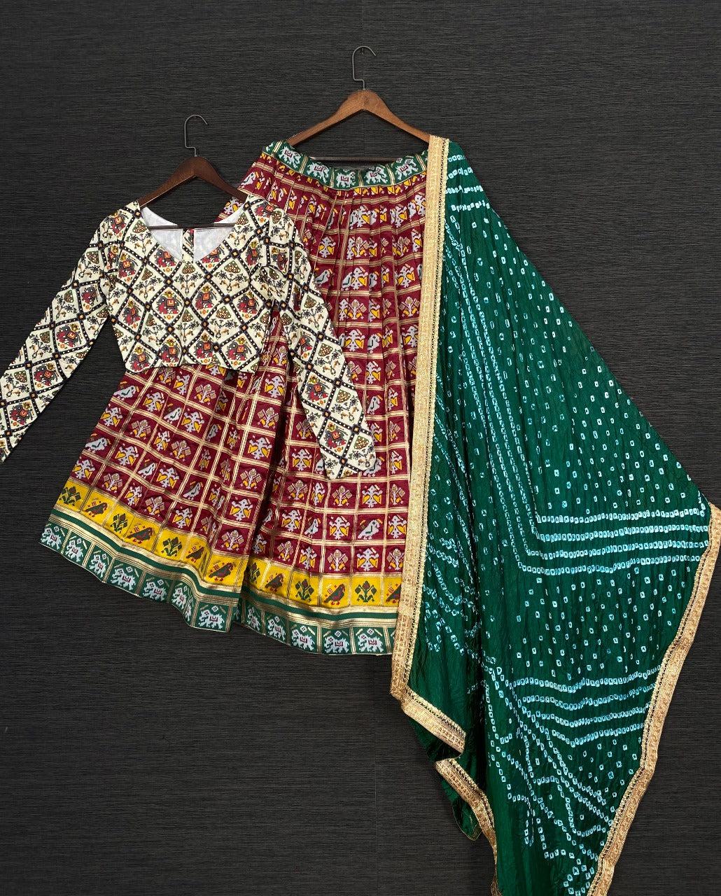 Surpassing Maroon Color Occasion Wear Jacquard Work Patola Lehenga Choli
