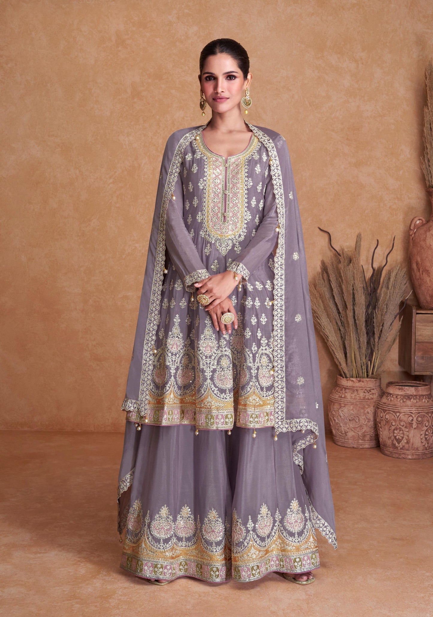 Function Wear Georgette Embroidered Full Stitched Salwar Kameez