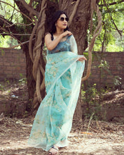 Load image into Gallery viewer, Party Wear Unique Rich Organza Silk Digital Printed Saree For Women
