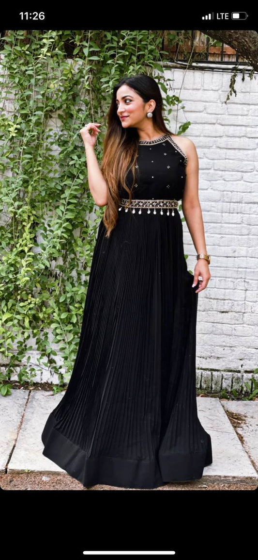 Classic Georgette Handwork Gown For Women