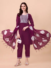 Load image into Gallery viewer, Fully Stitched Ethnic Salwar Suit Set  With Dupatta For Girls
