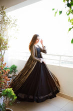 Load image into Gallery viewer, Black Color Georgette Gown Free Size XL
